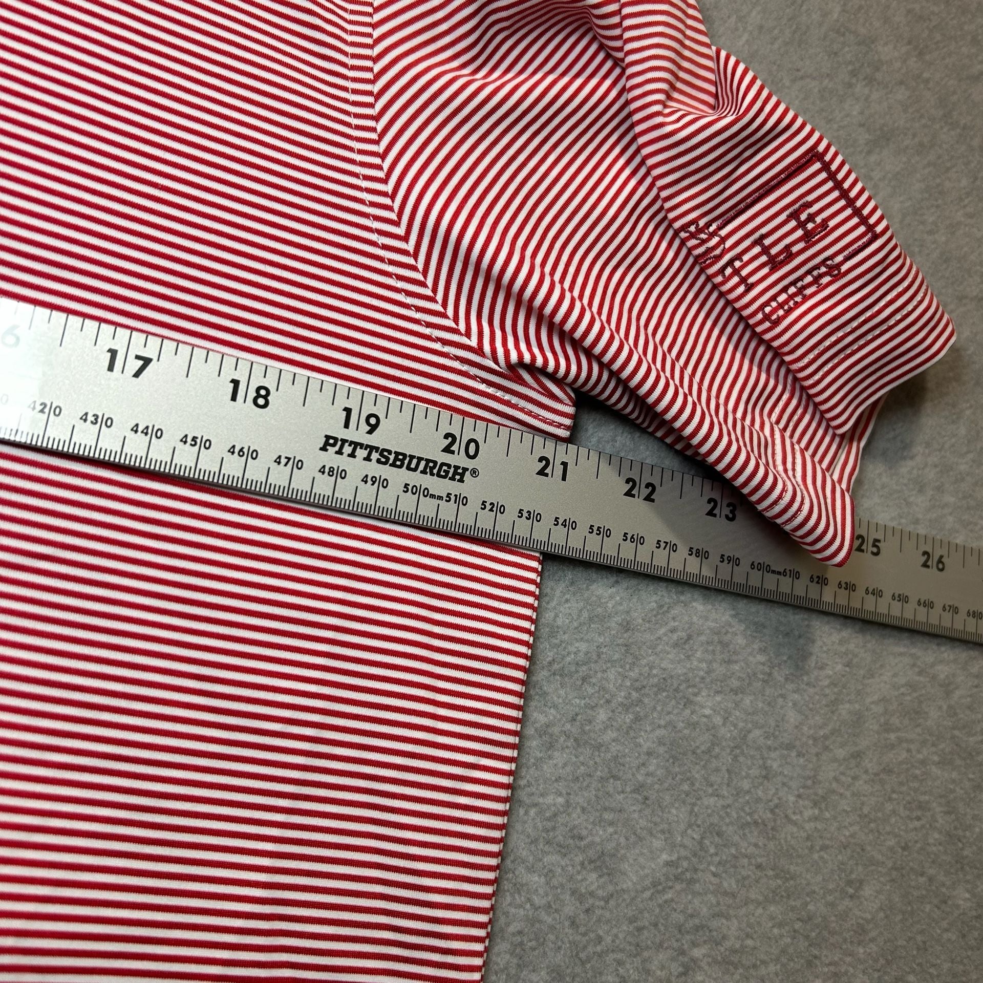 Turtleson Men’s Red Andrew Striped Battle At The Cliffs Golf Polo Size S 7