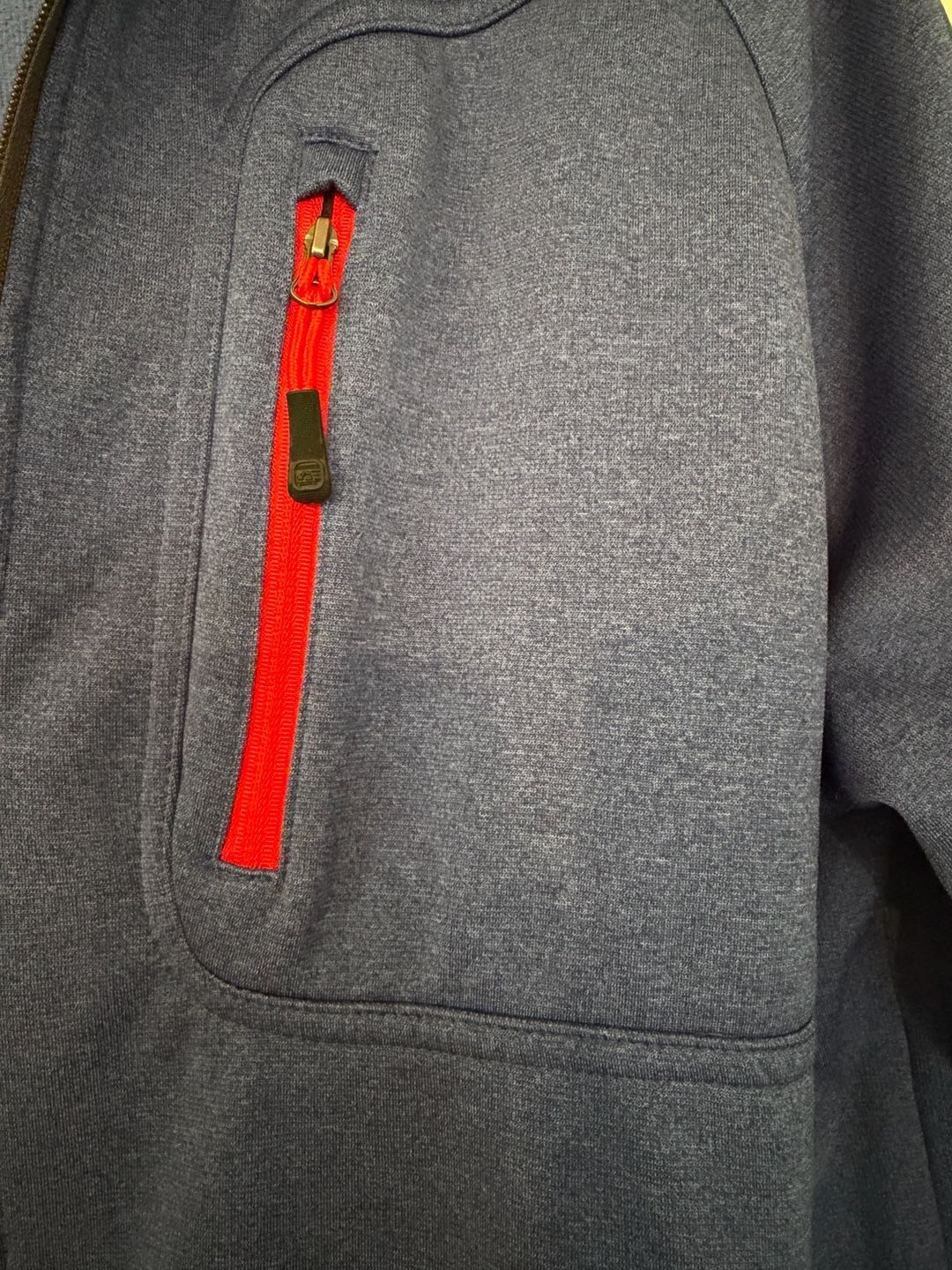 Men’s Free Country Fleece Zip Hoodie Size Large Blue 4