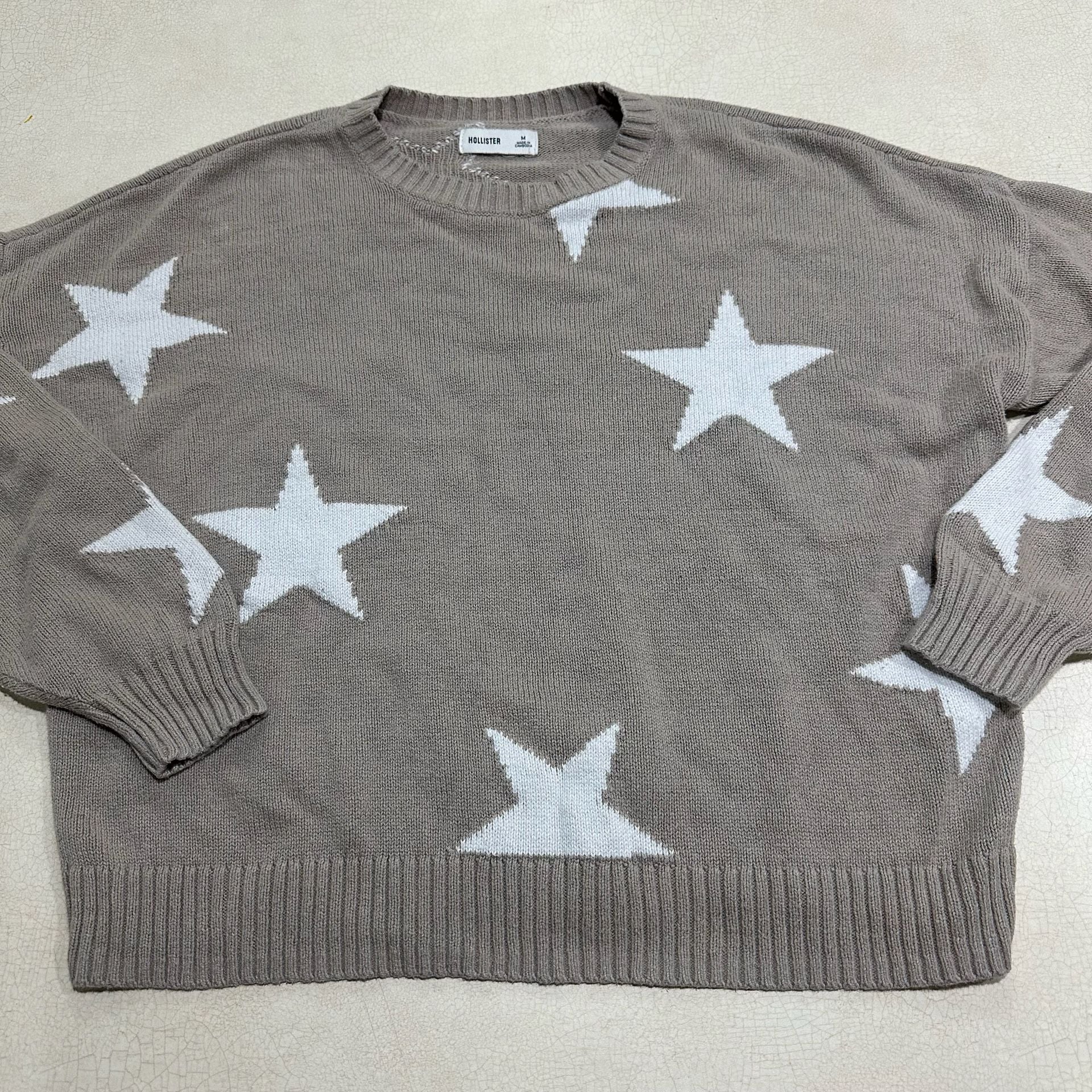 Hollister Star beige Sweater NWOT Hollister Co. M 2