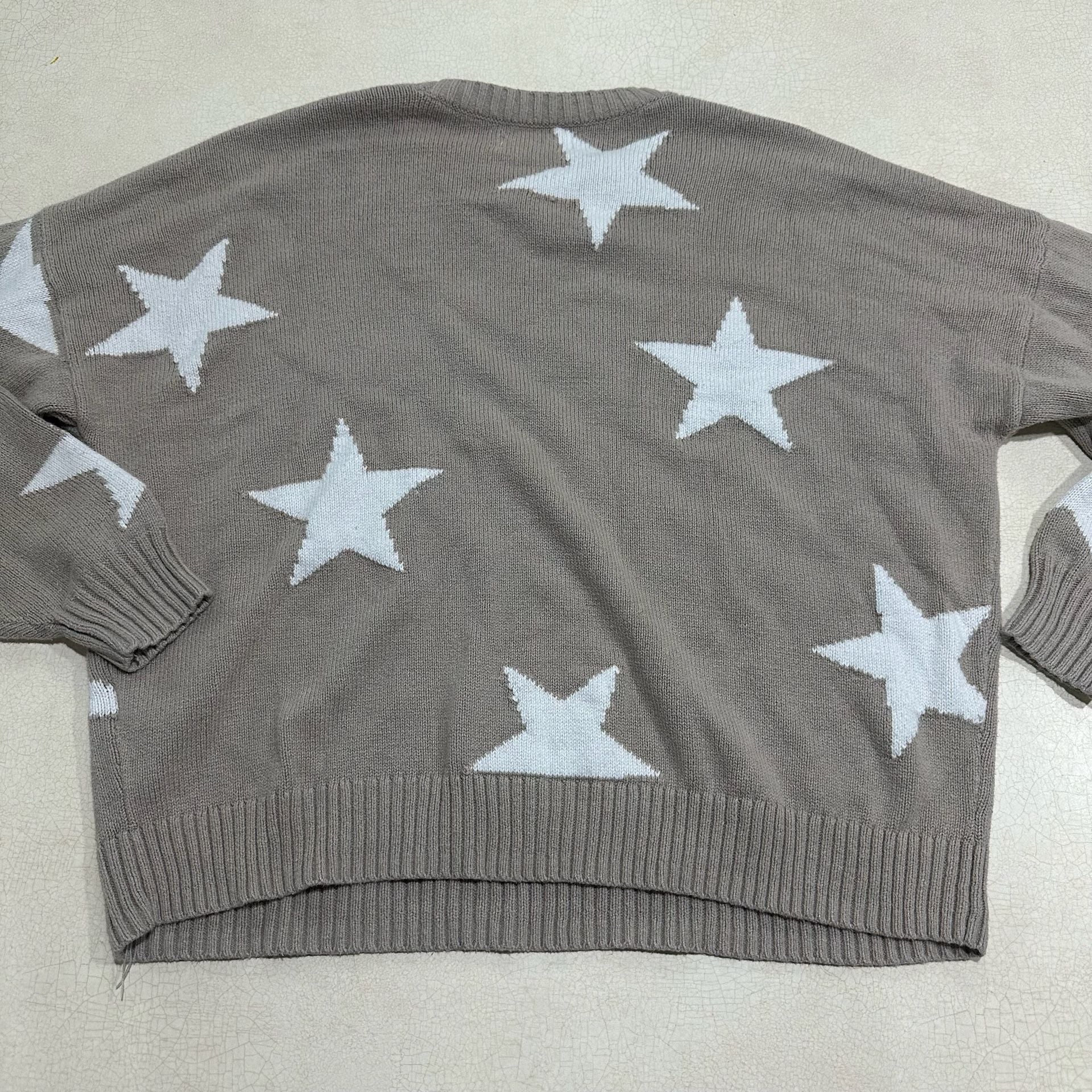 Hollister Star beige Sweater NWOT Hollister Co. M 5