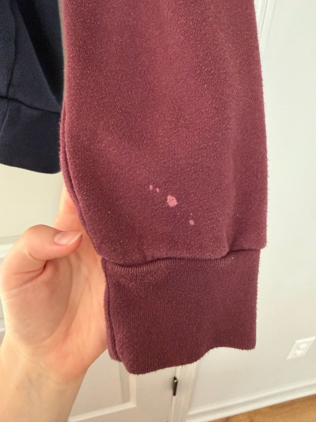 Old Navy Colorblock Hoodie Size XL Maroon Blue 3