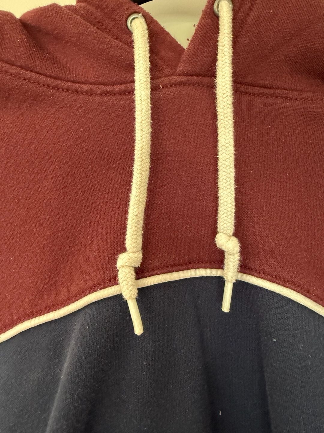 Old Navy Colorblock Hoodie Size XL Maroon Blue 4