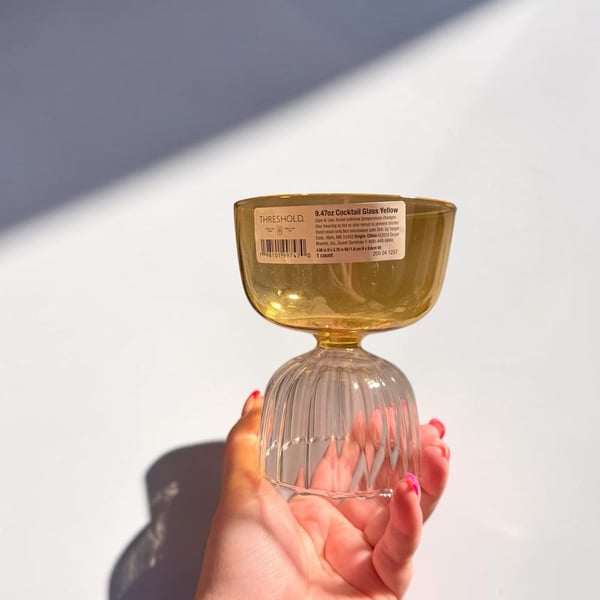 Threshold Cocktail Glass Yellow 9.47 oz