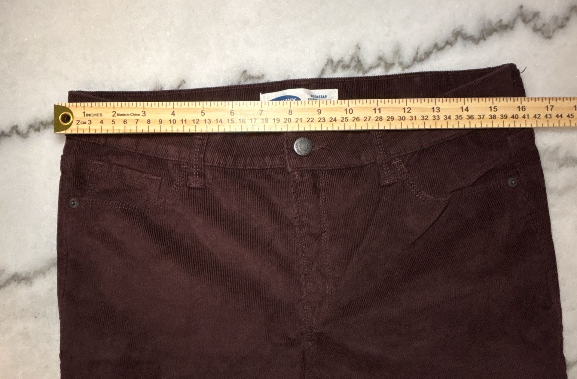Old Navy Rockstar Corduroy Pants Burgandy 4