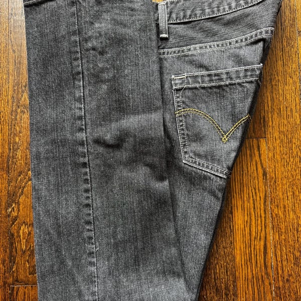 VINTAGE ‘00s Y2K-Era Levi's 33” x 30” SilverTab Black SLIM JEANS DENIM PANTS