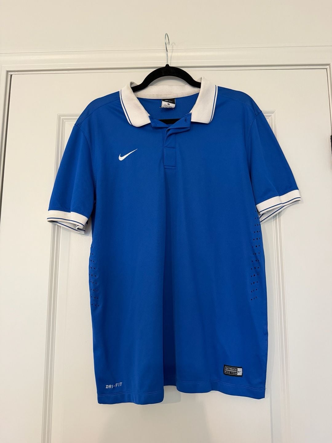 Nike Laser II Dri-Fit Polo Shirt Size L Royal Blue White 2