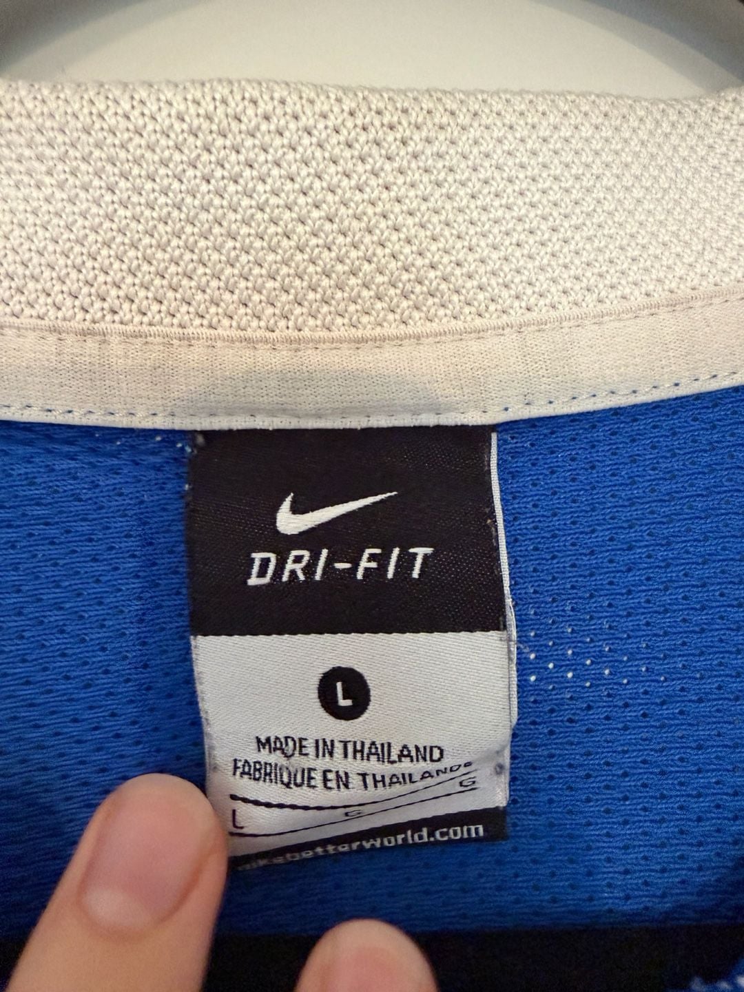 Nike Laser II Dri-Fit Polo Shirt Size L Royal Blue White 5