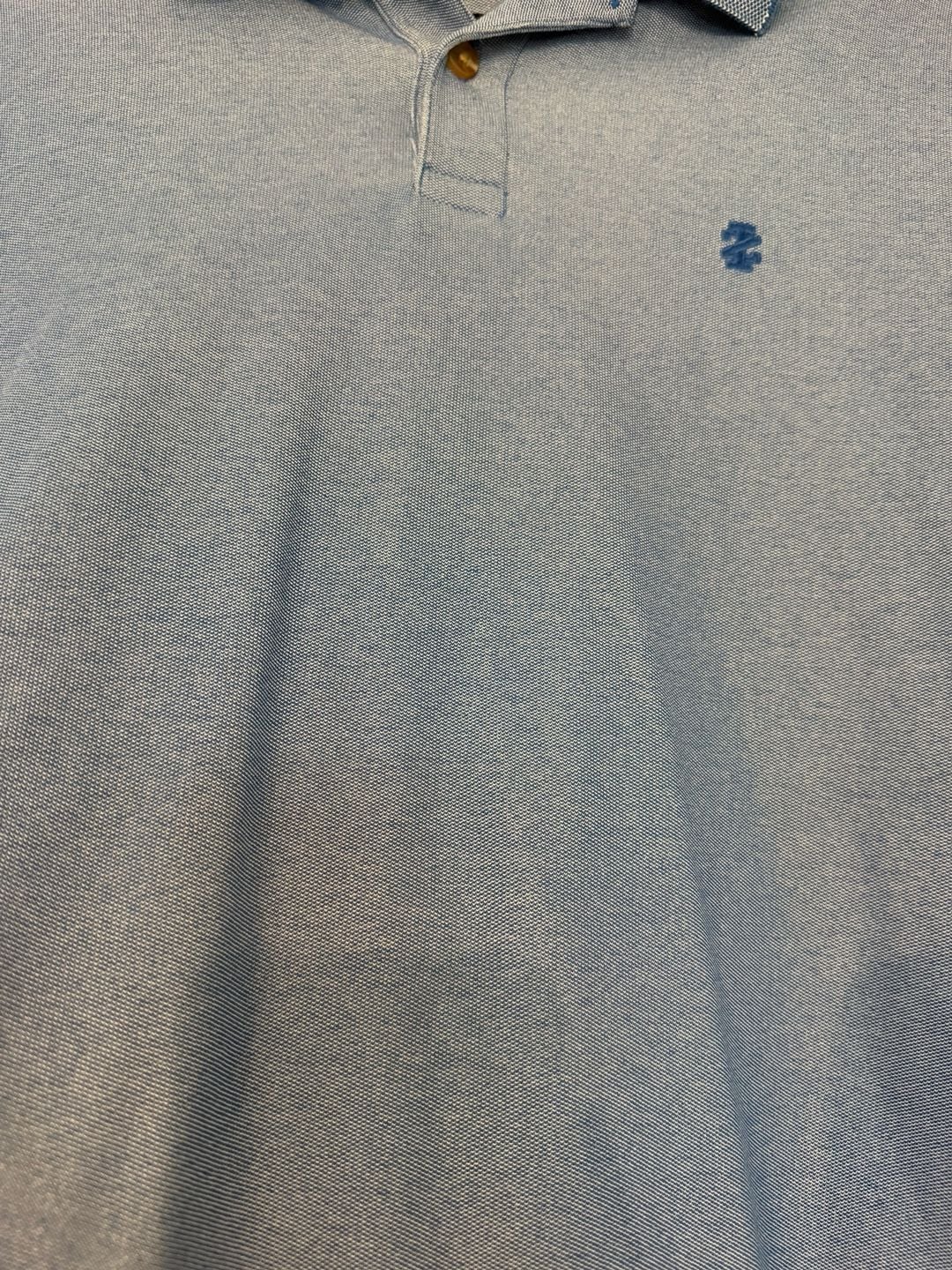 IZOD Advantage Performance Polo Shirt Size L Blue Stretch 5