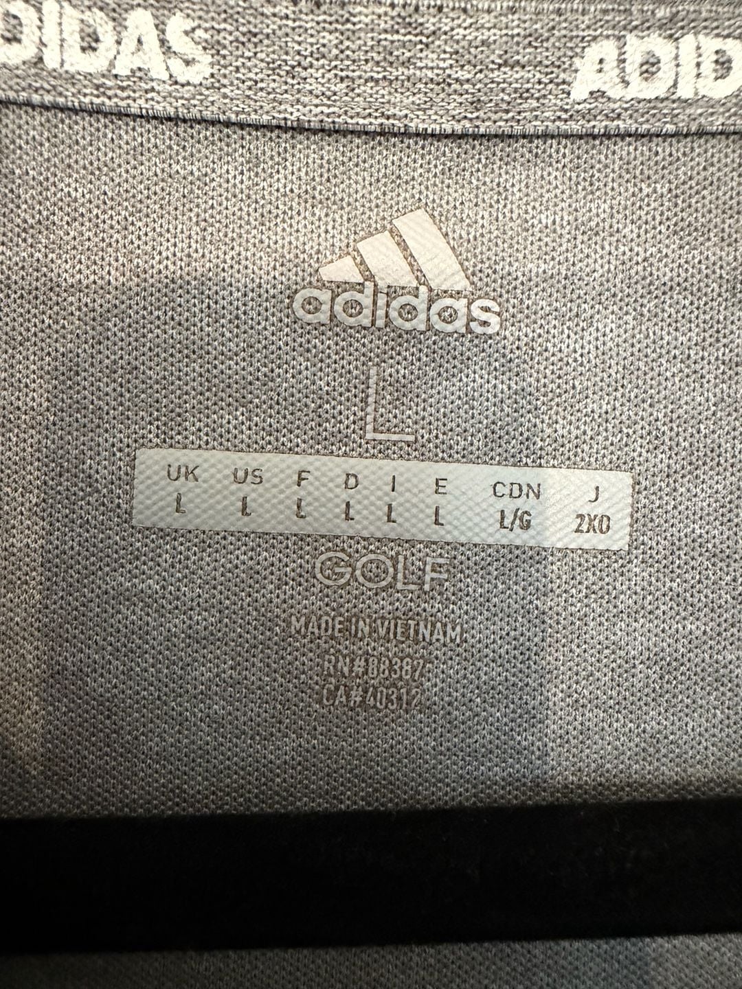Adidas Golf Polo Shirt Size L Gray Blue Colorblock Athletic 4