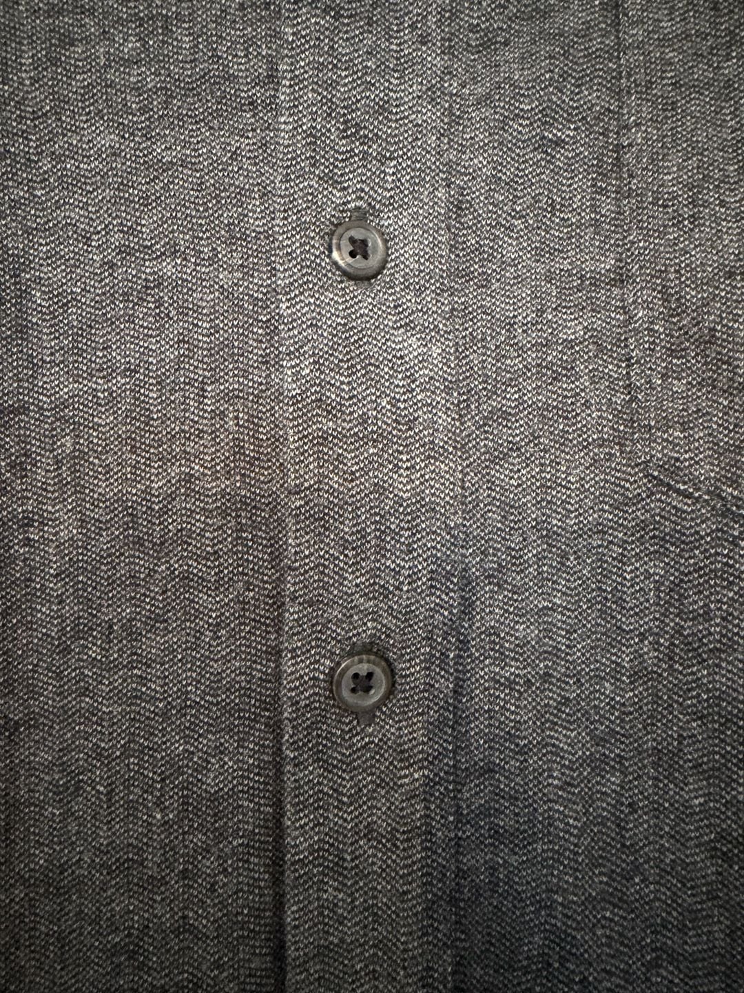 Banana Republic Knit Shirt Size L Gray Long Sleeve Pocket Button-Up 4