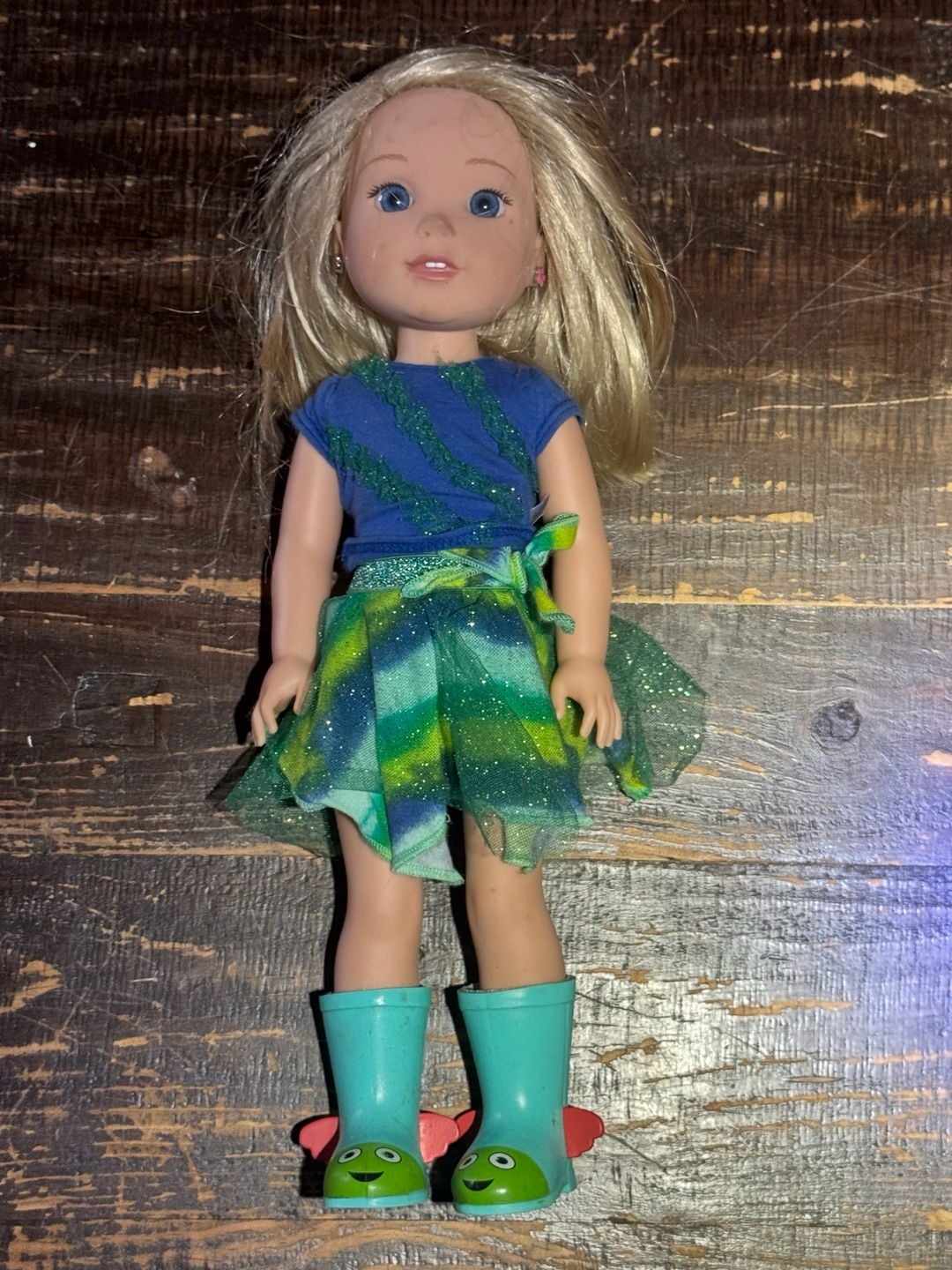 American Girl WellieWishers Camille Doll Blonde Blue Eyes Rainboots 1