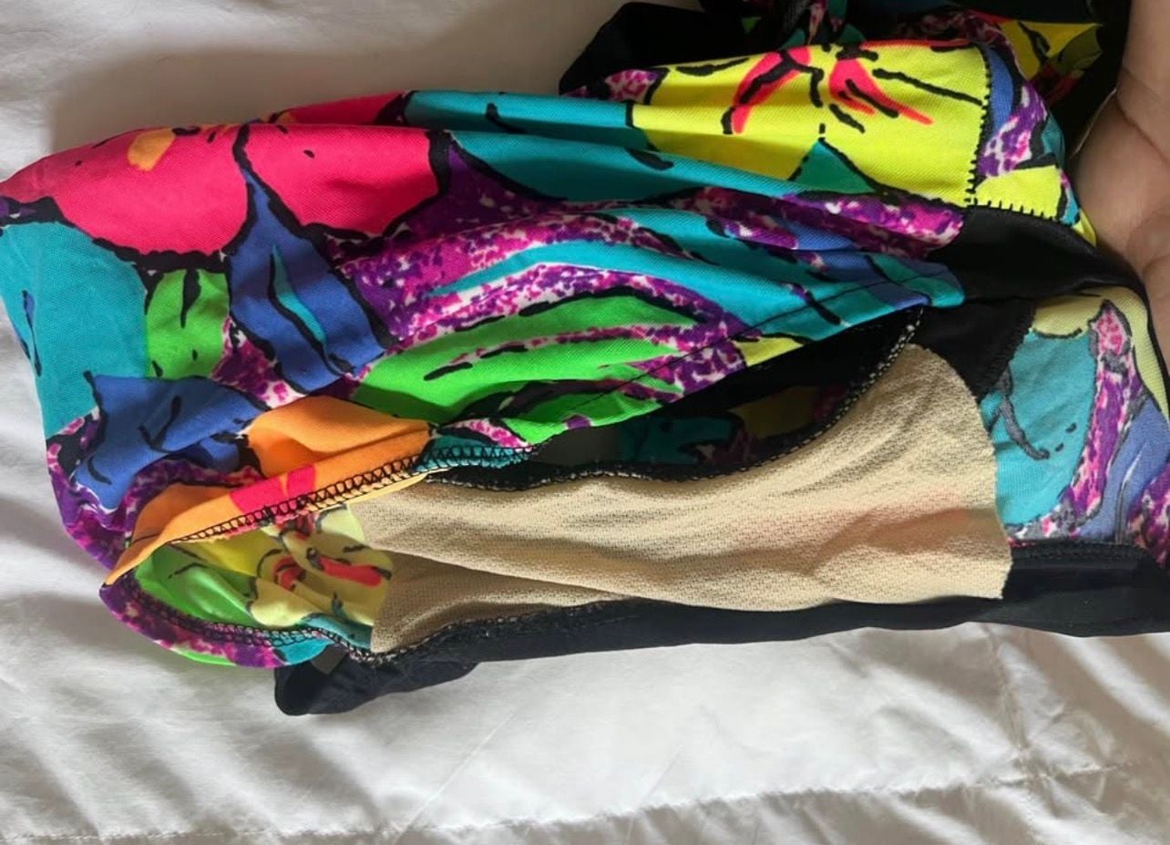 Activa Vintage Floral One-Piece Swimsuit Size 9/10 Neon 80s 7