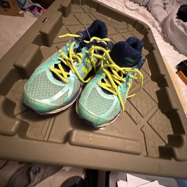 ASICS Gel-Cumulus 17 Size 8.5 Aqua Navy Yellow Running Shoes