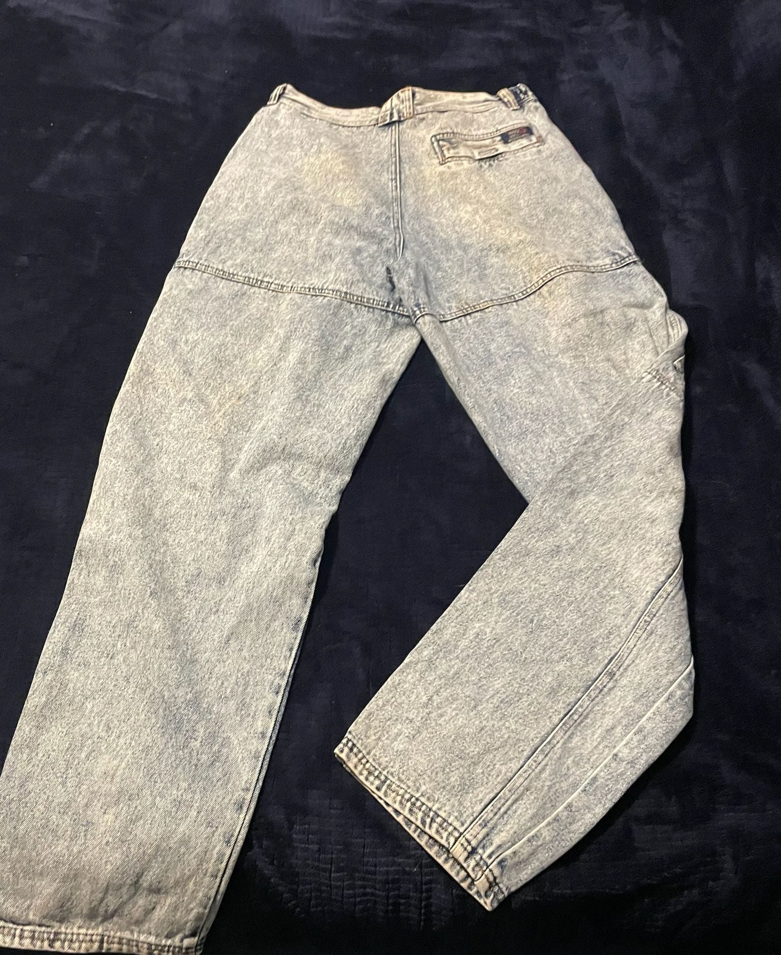 Bugle Boy Mountain Patrol Cargo Jeans Size 33L Acid Wash 5