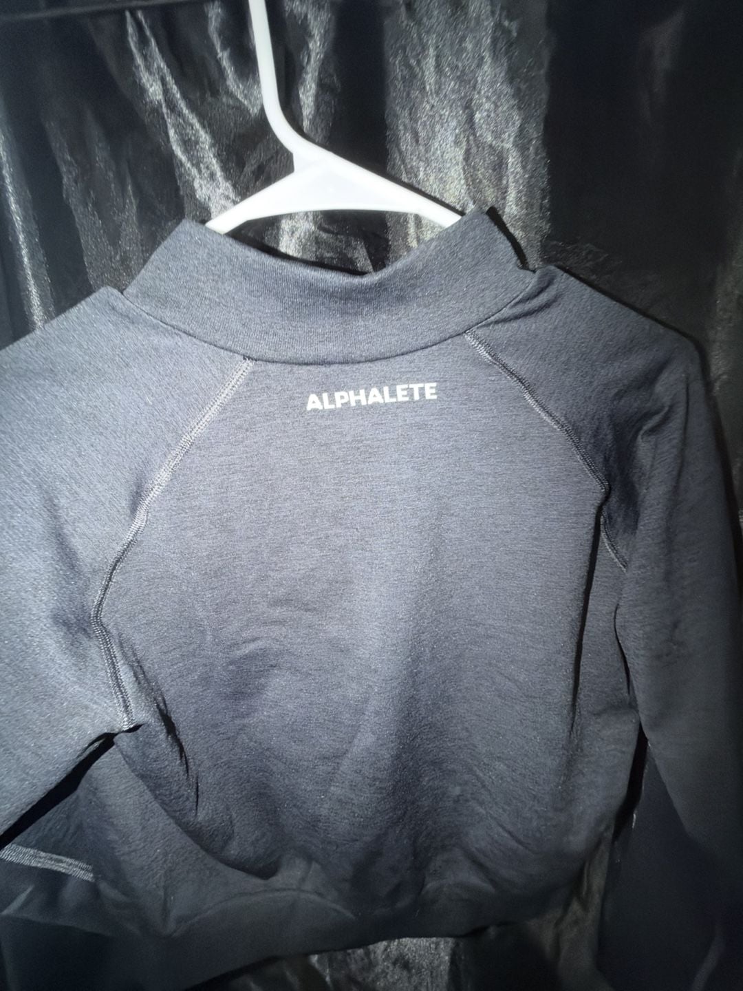 Alphalete Amplify Jacket Size XXL Black Full Zip Cropped Workout 5