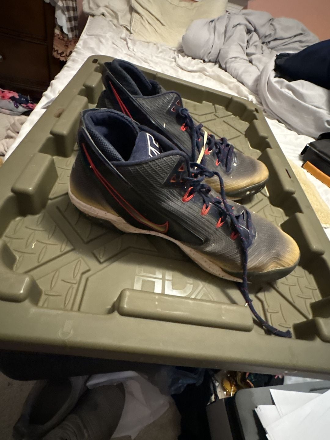 Nike Zoom Field General Size 13 Navy Red Football Cleats 2