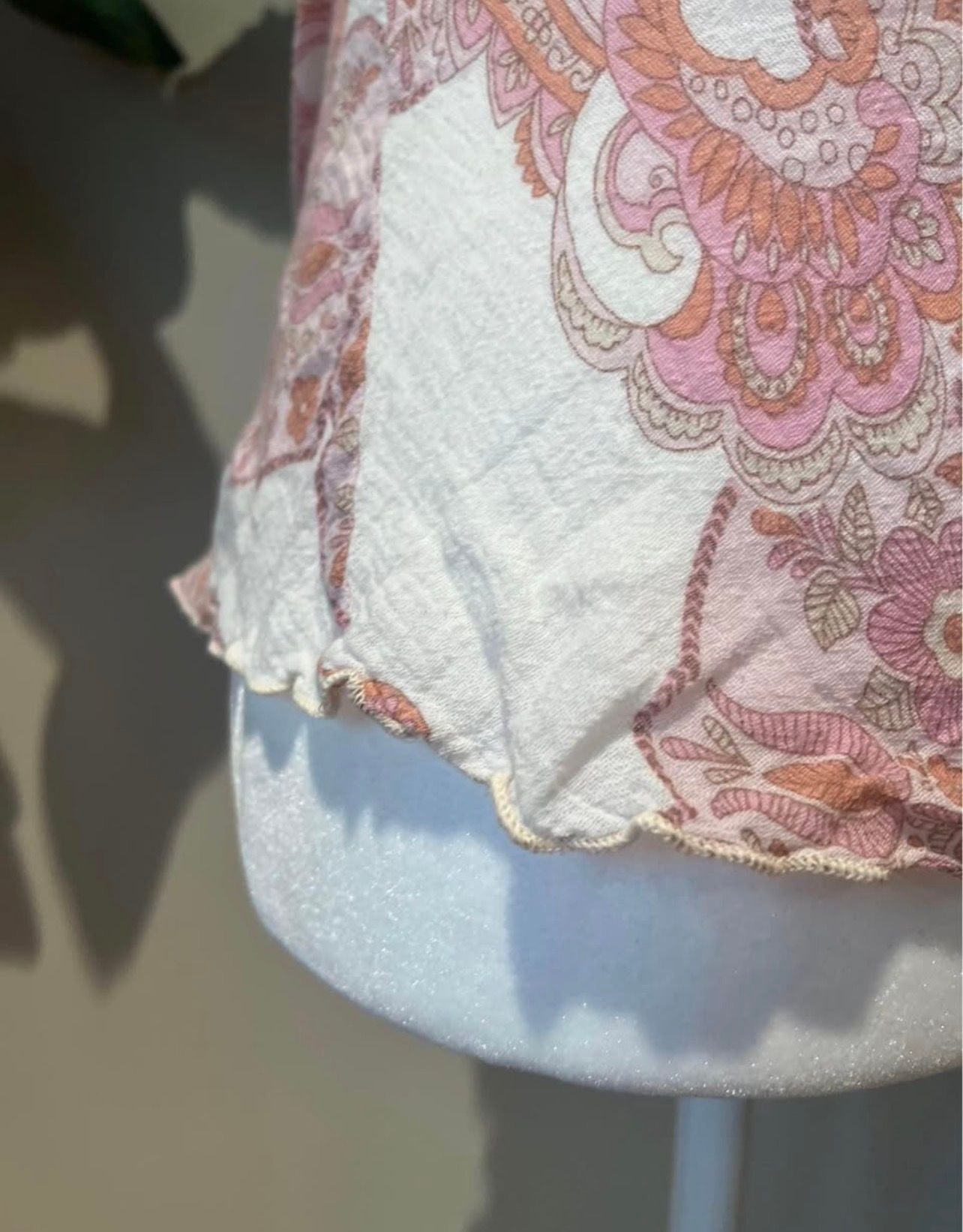 Poetry Clothing Camisole Size L Pink Paisley Lace Trim Cami 5