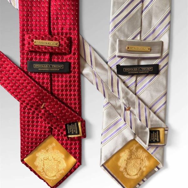 The Men's Donald J. Trump Signature Gold Bar
Collection Red Silk Neck Ties