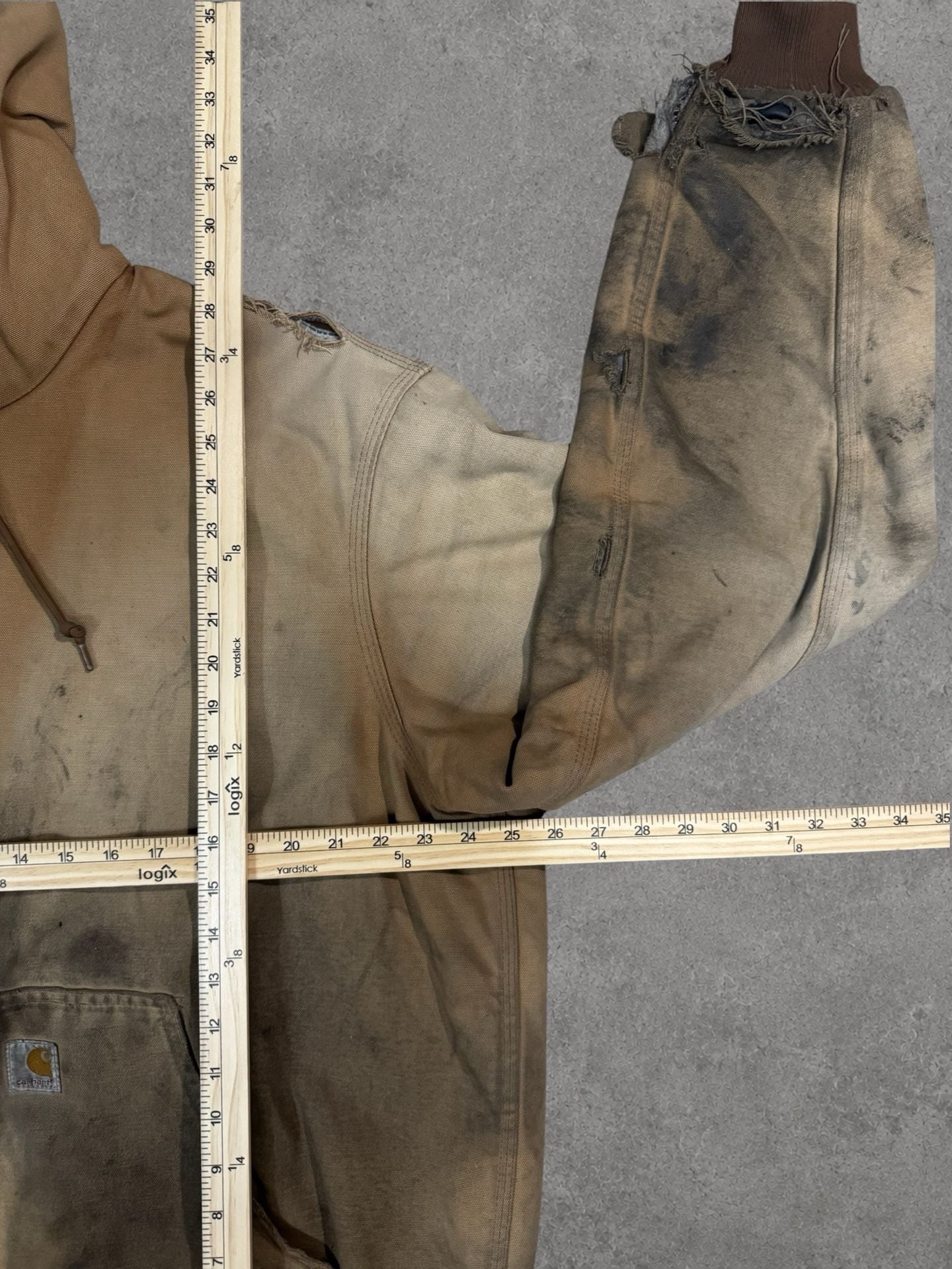 Carhartt J130 Hooded Work Jacket Faded Brown 6