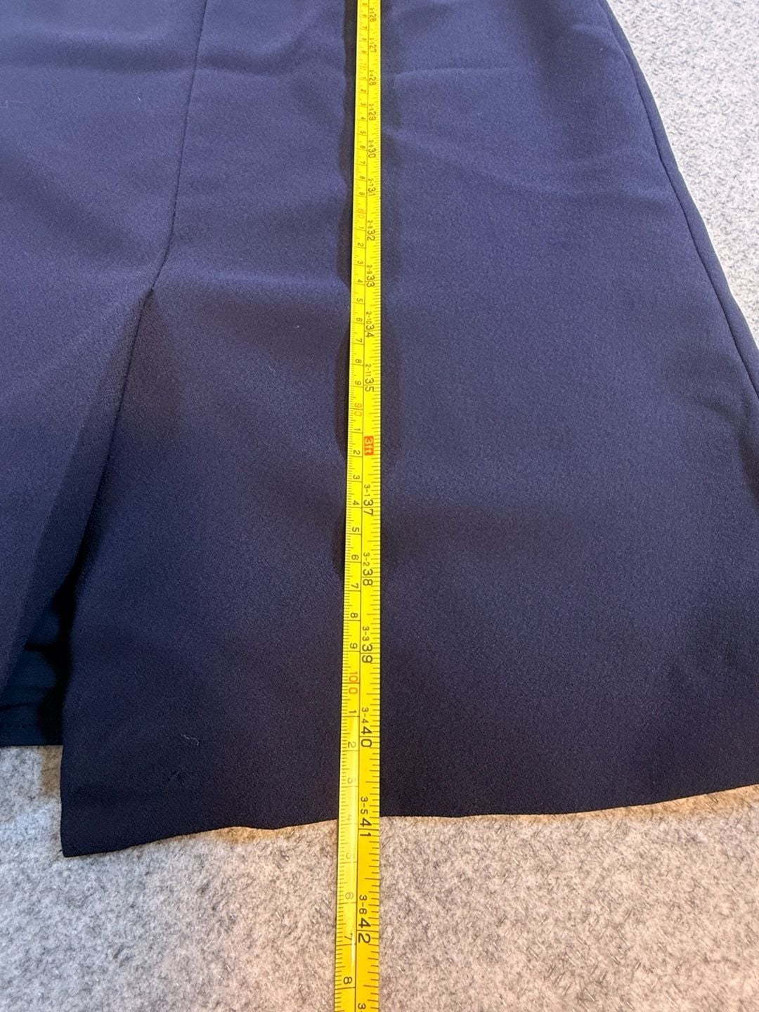 Banana Republic One-Shoulder Dress Size 2 Tall Navy Blue Ruffle Cocktail 8