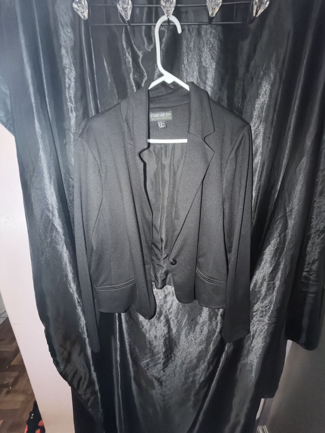 Forever 21+ Plus Size Blazer Size 3X Black Single Button Suit Jacket 2