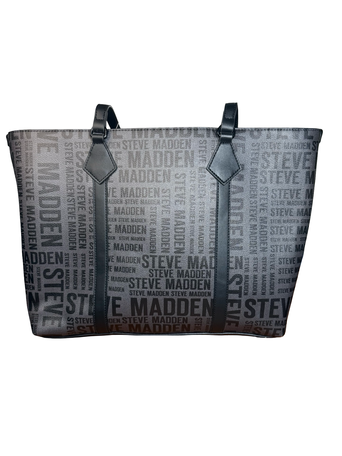 Steve Madden Monogram Tote Bag Black 3