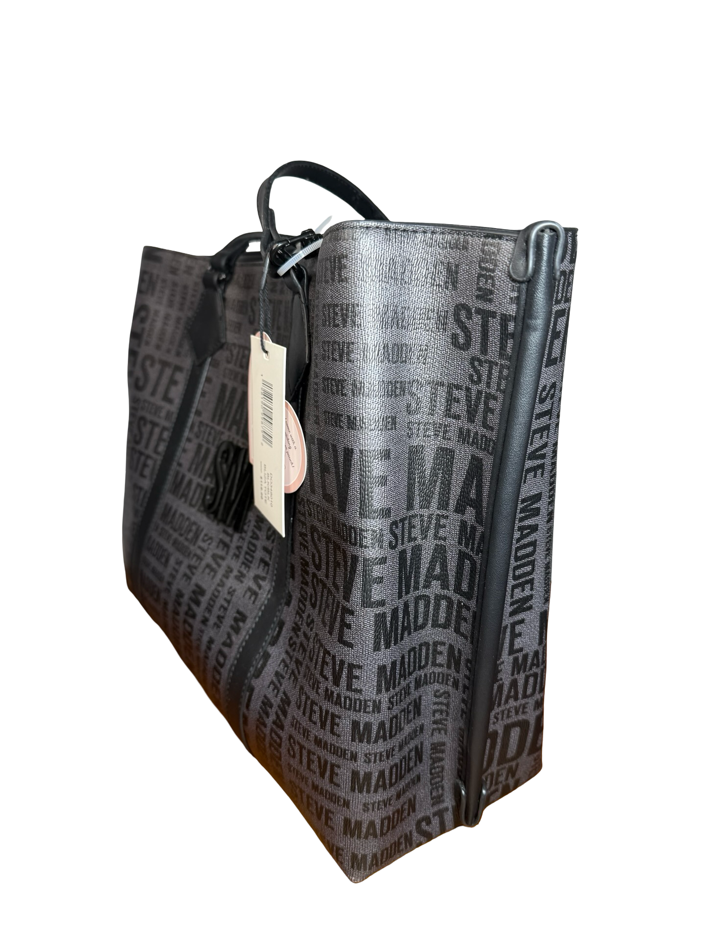 Steve Madden Monogram Tote Bag Black 4
