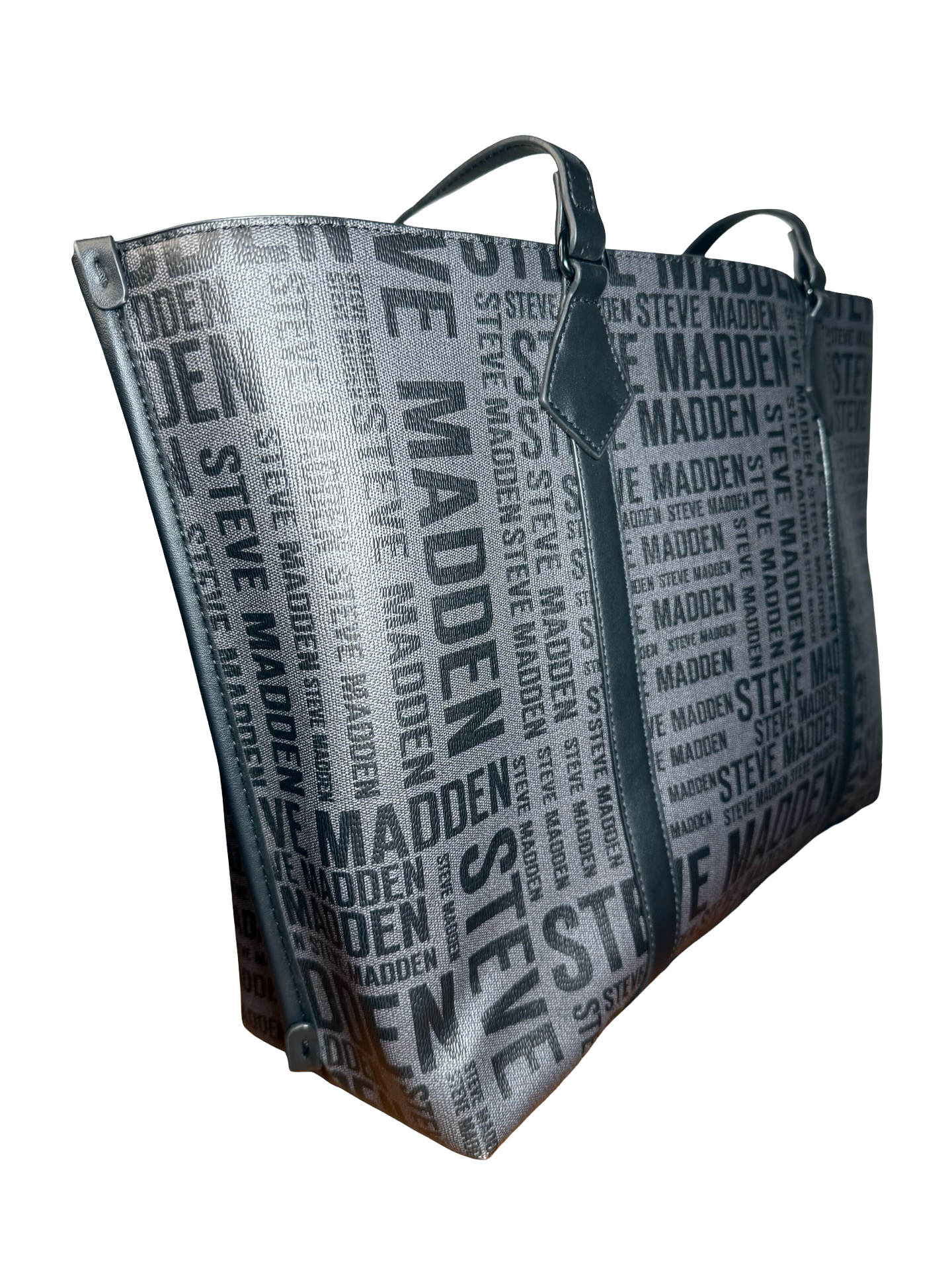 Steve Madden Monogram Tote Bag Black 5