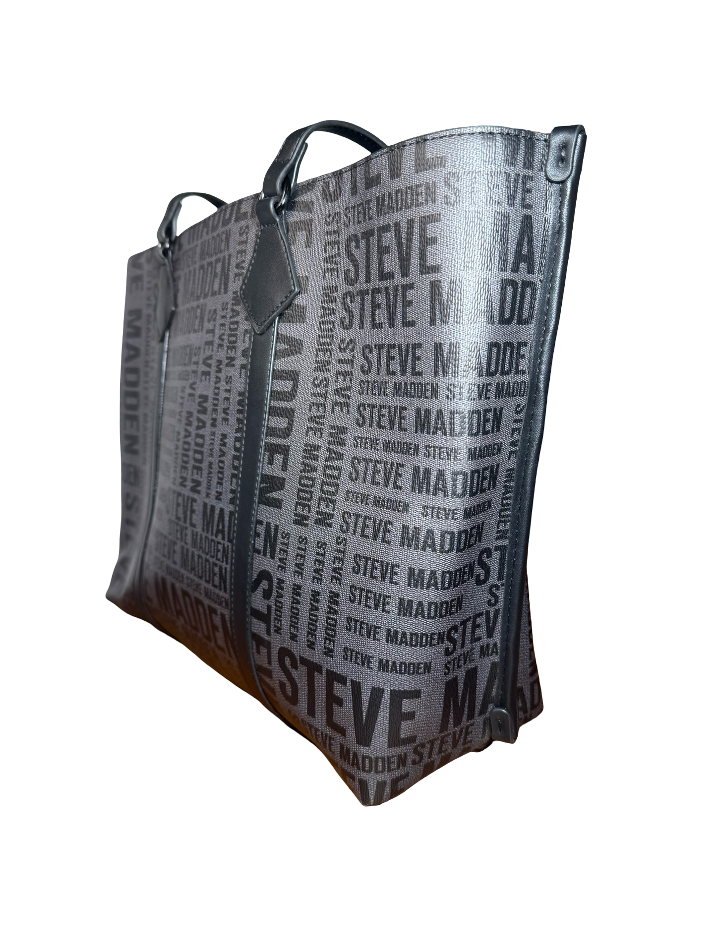 Steve Madden Monogram Tote Bag Black 6