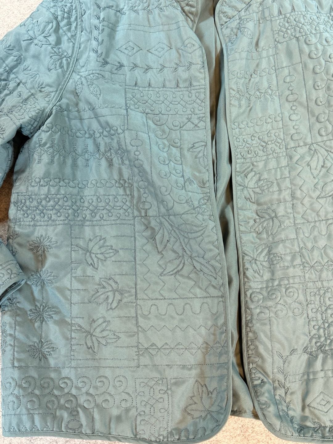 Alfred Dunner teal quilted jacket size 12 4