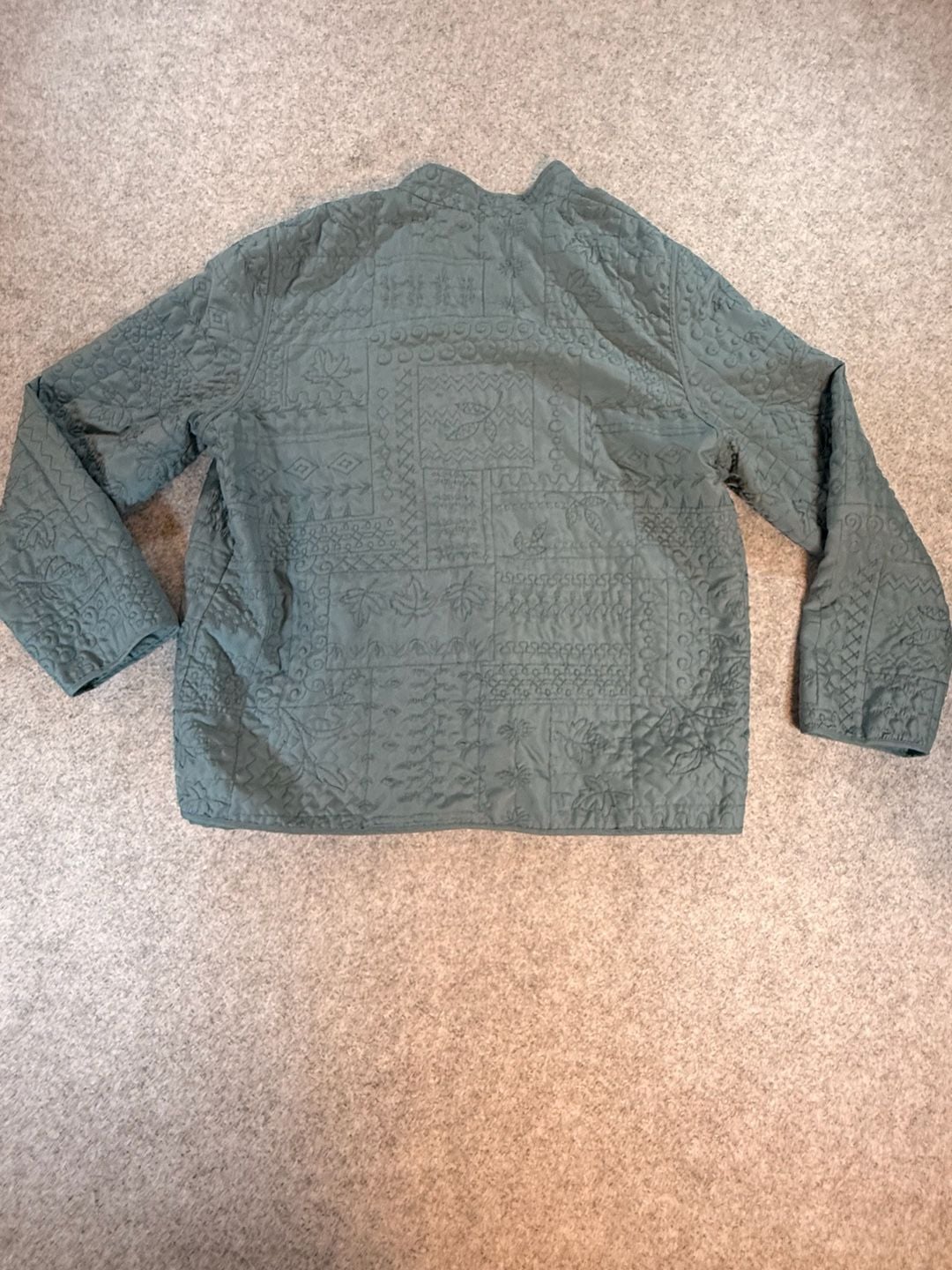 Alfred Dunner teal quilted jacket size 12 5