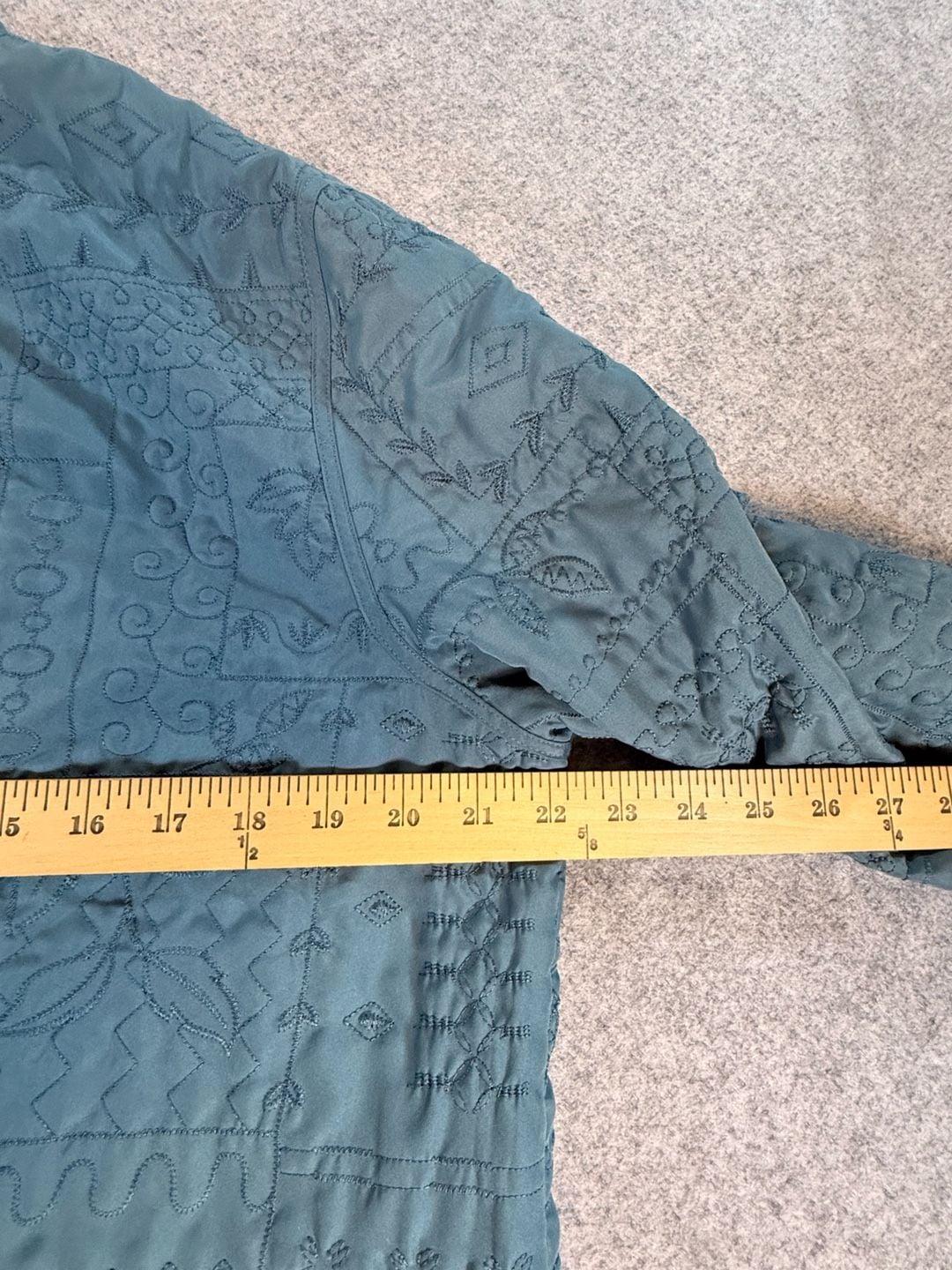 Alfred Dunner teal quilted jacket size 12 6