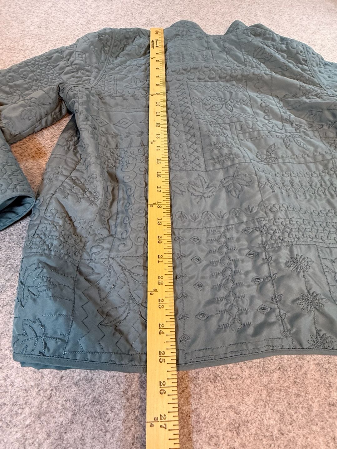 Alfred Dunner teal quilted jacket size 12 7