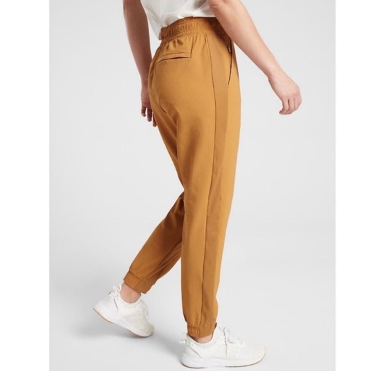 Athleta Textured Brooklyn Joggers Mustard Yellow 3