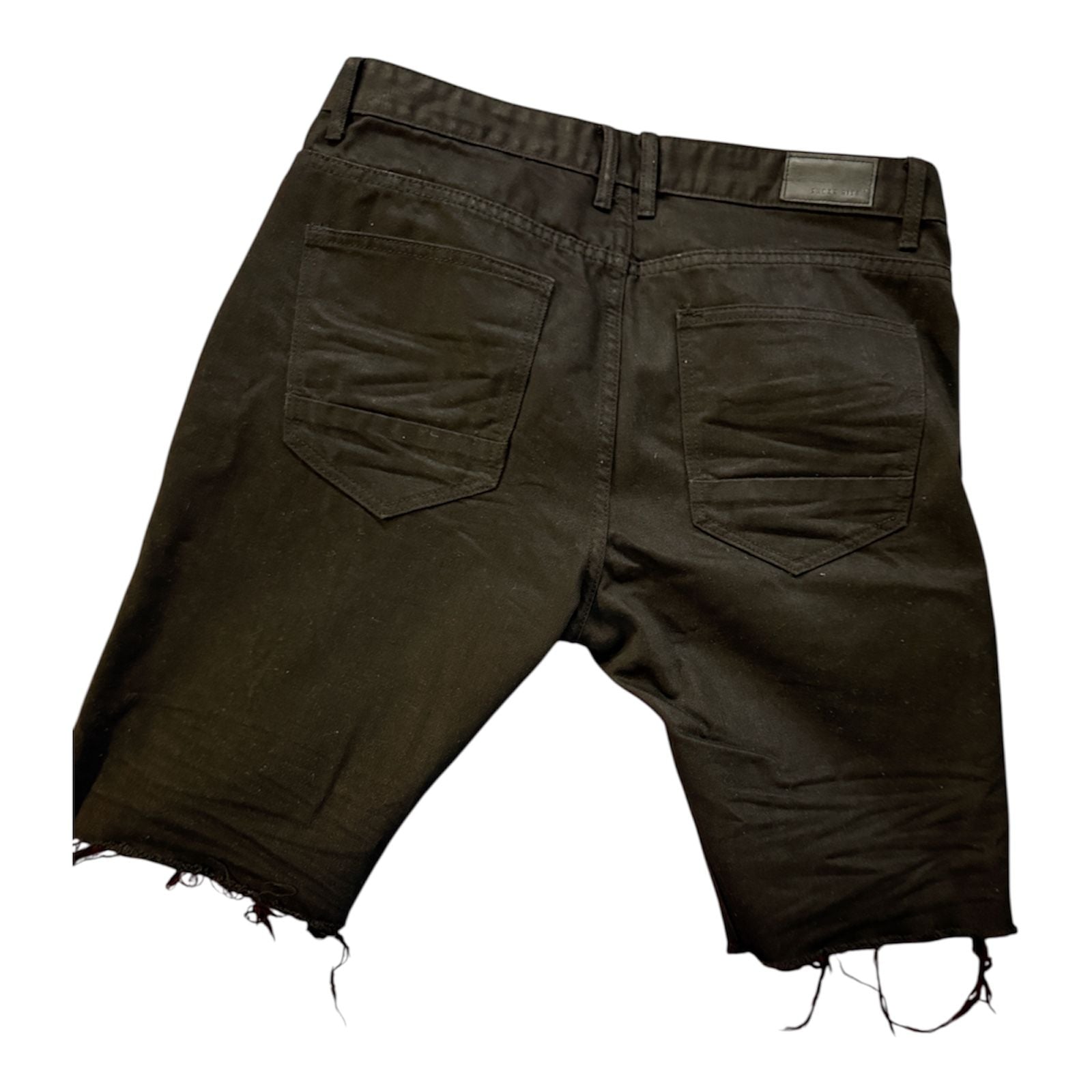 Smoke Rise Distressed Denim Shorts Size 36 Black Cut Off Ripped 3