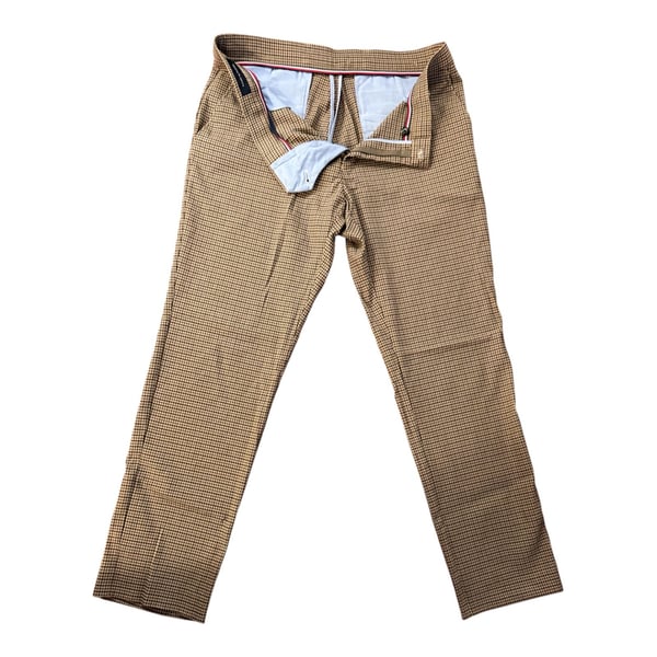 Tommy Hilfiger Houndstooth Pants Brown Tan