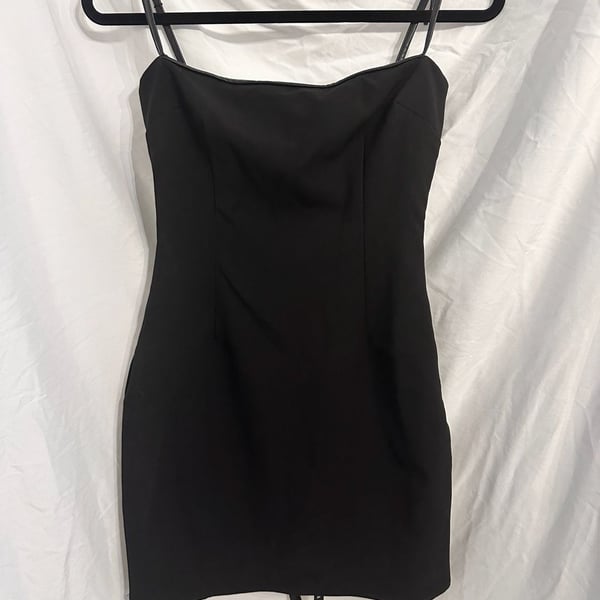 White Fox Black Fit And Flare Mini Dress Size S