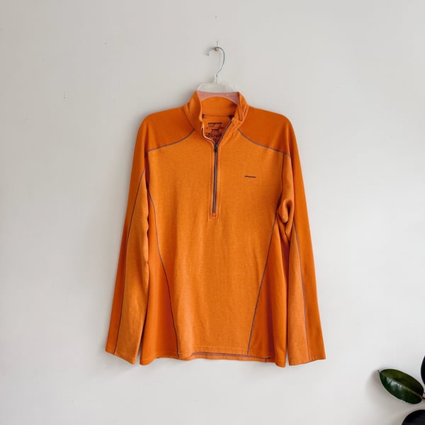 Patagonia Capilene 3 Midweight 1/4 Zip Pullover Size M Orange