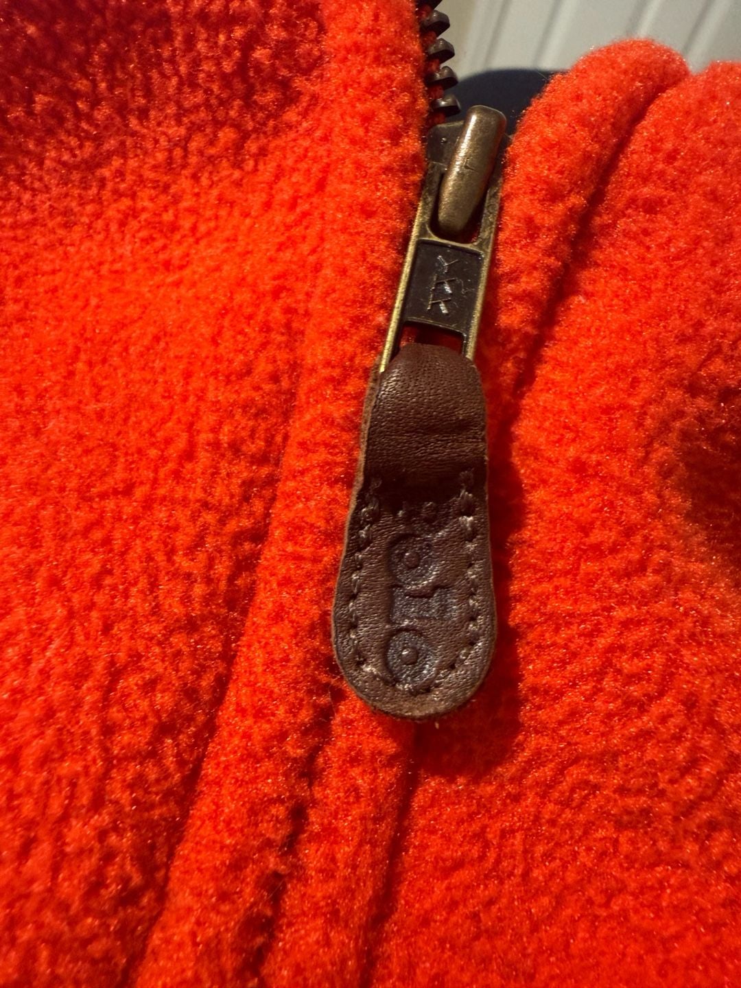 Vintage 1990s Polo by Ralph Lauren Fleece Jacket Orange 5
