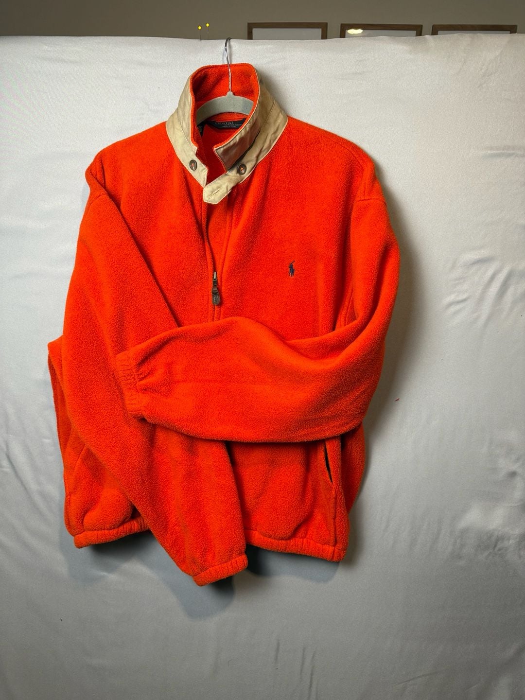 Vintage 1990s Polo by Ralph Lauren Fleece Jacket Orange 3