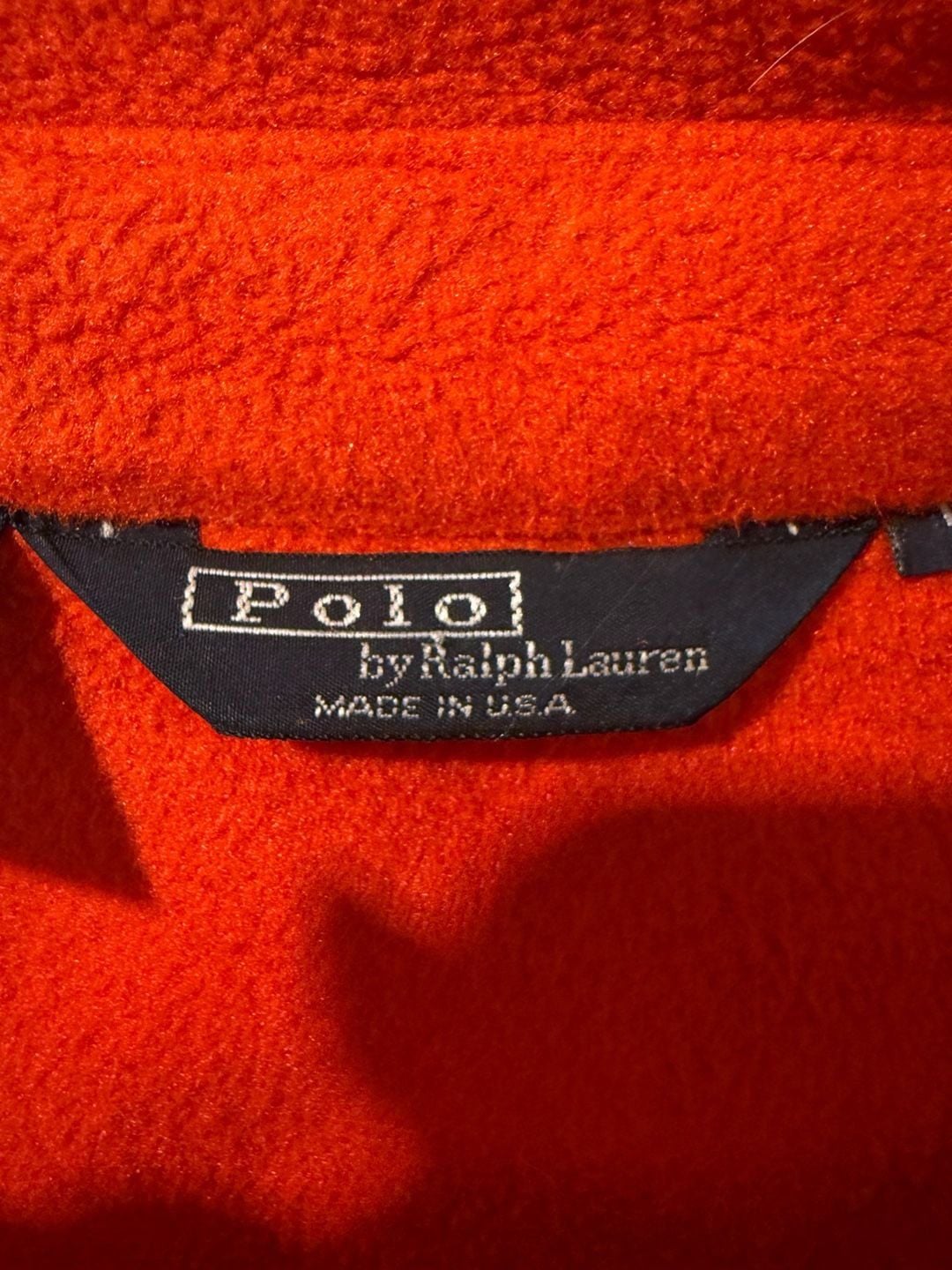 Vintage 1990s Polo by Ralph Lauren Fleece Jacket Orange 4