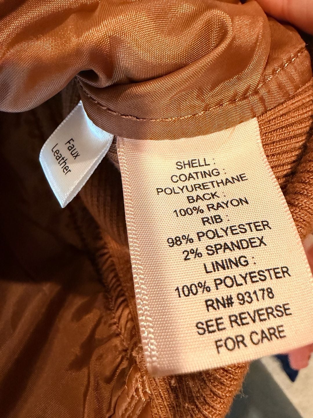 Philosophy Republic Clothing Faux Leather Women’s Jacket Size M Tan 6
