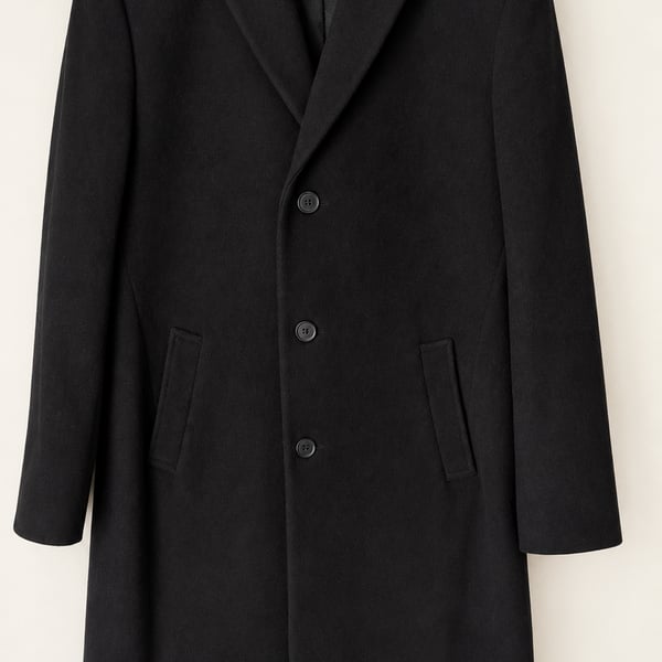 Joseph Abboud Wool Blend Overcoat Size 40 Long Black