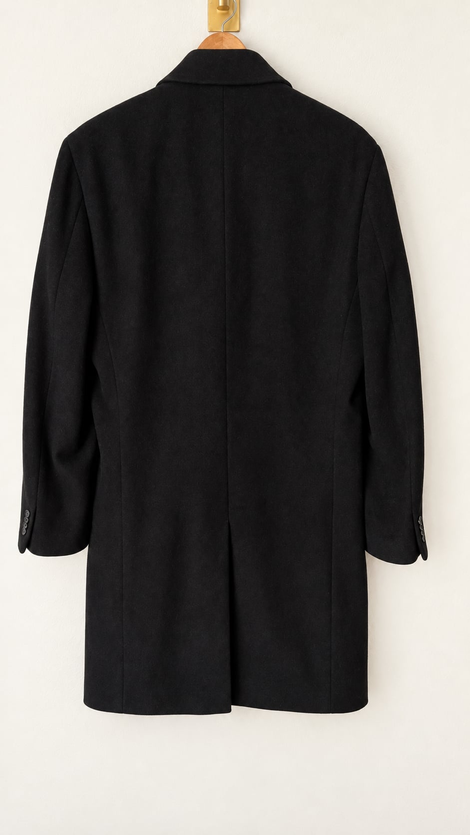 Joseph Abboud Wool Blend Overcoat Size 40 Long Black 3