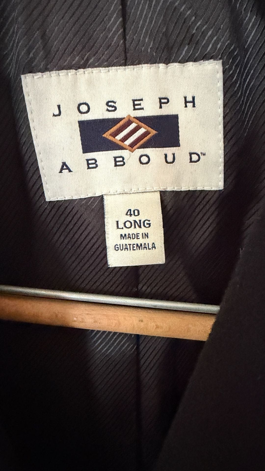 Joseph Abboud Wool Blend Overcoat Size 40 Long Black 4