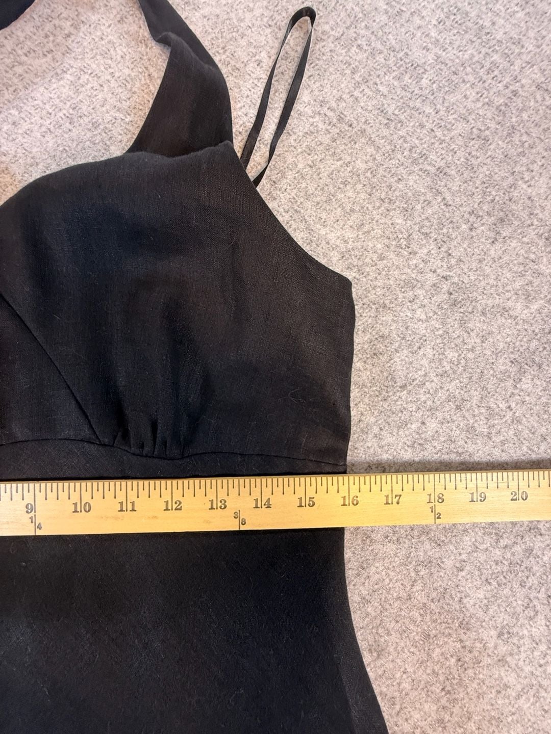 Ann Taylor Halter Dress Size 8 Black Linen Embroidered Cutout 7