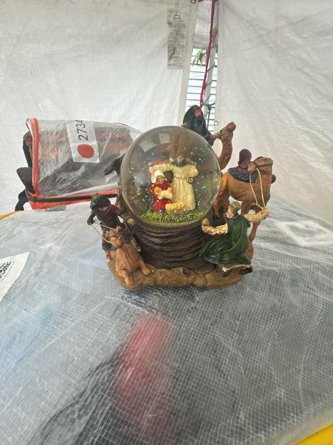 Nativity Scene Christmas Musical Water Globe with Three Kings and Camels 4