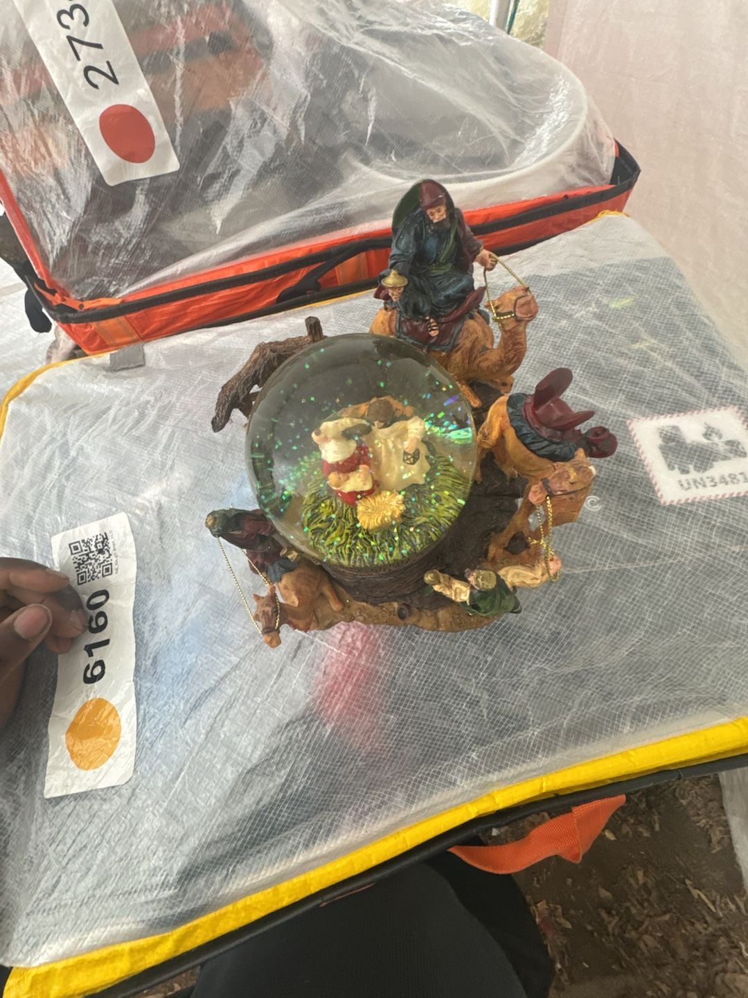 Nativity Scene Christmas Musical Water Globe with Three Kings and Camels 5