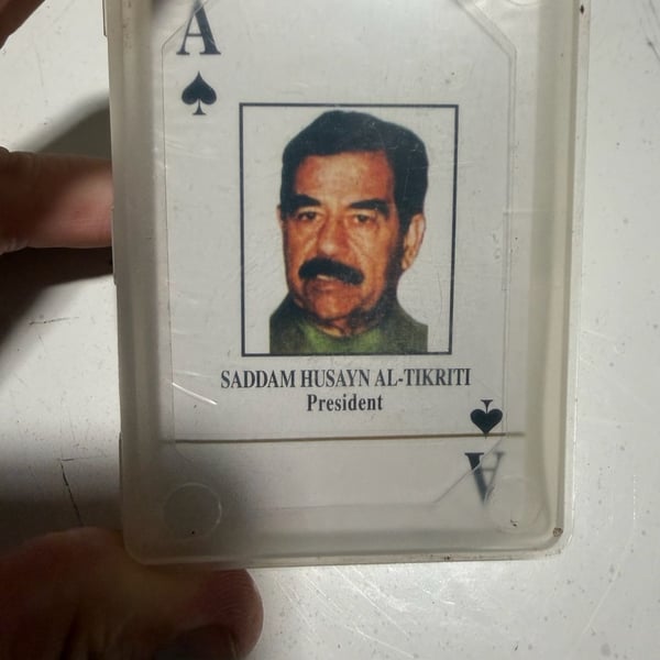SEALED !! 2003 Iraq Most Wanted Playing Cards Saddam Ace of Spades OIF Deck