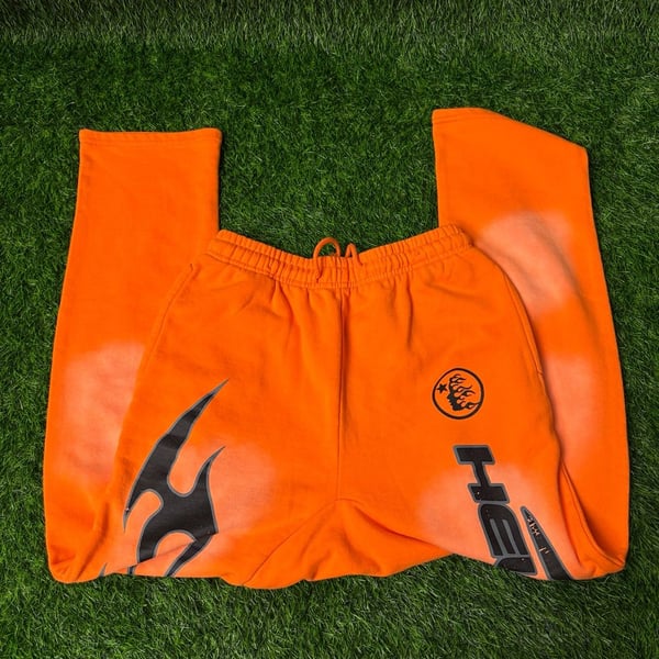 Hellstar Fire Sweatpants Size L Orange Dye